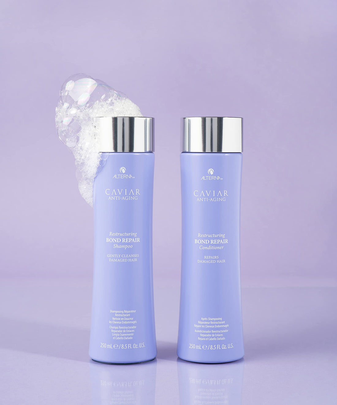 Alterna Caviar Anti-Aging Restructuring Bond Repair Shampoo and Conditioner Standard Set, 8.5oz each | Rebuilds & Strengthens Damaged Hair | Sulfate Free