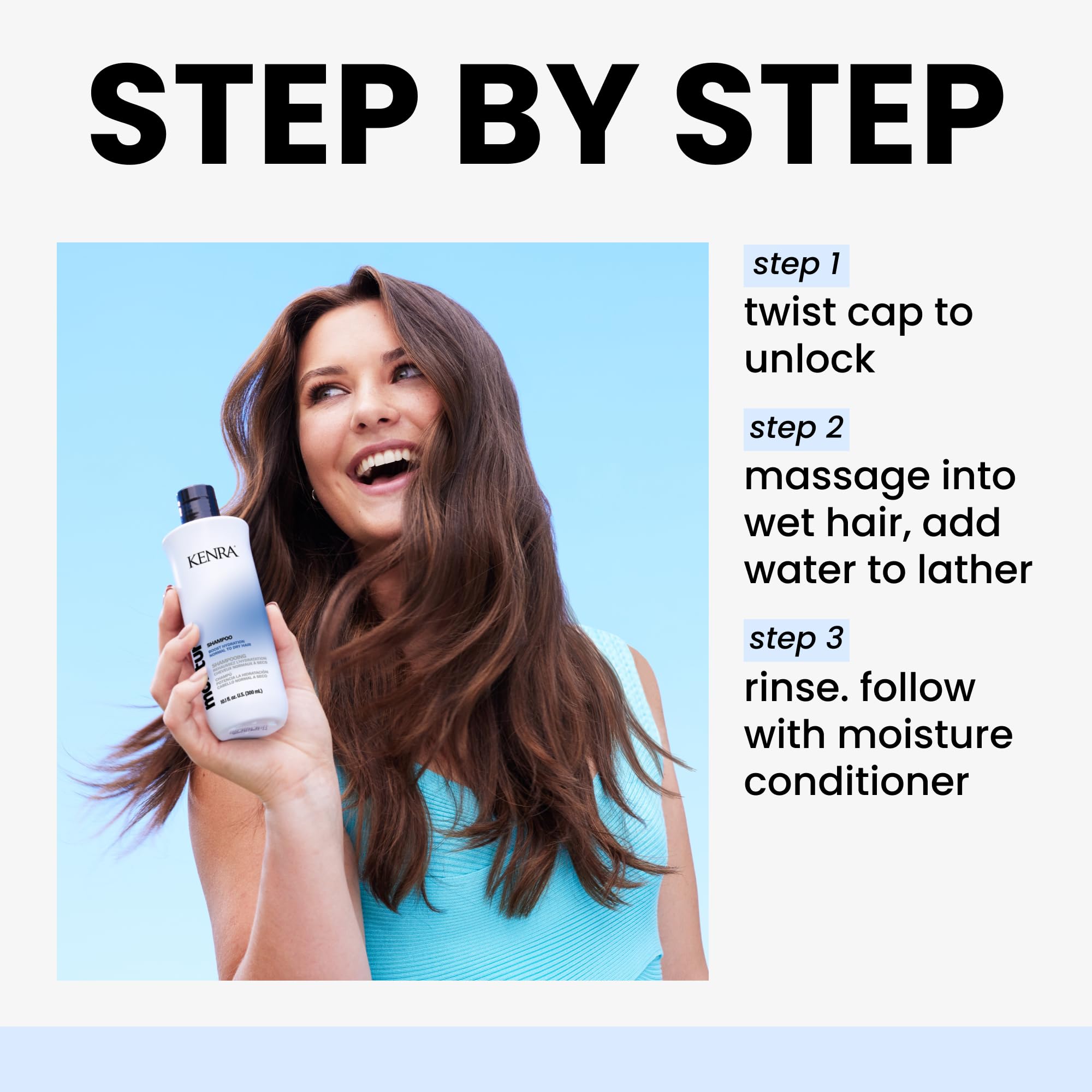 Kenra Moisture Shampoo | Boost Hydration | Improve Manageability and Shine | Nourish Dry Hair | Color Safe | Efforless Detangling | Normal to Dry Hair | 10.1 fl. oz.