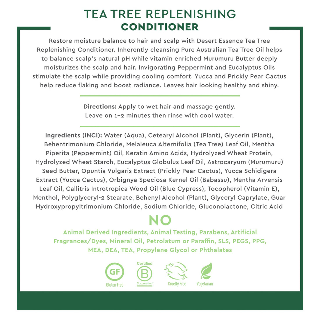 Desert Essence Conditioner Tea Tree Replenishing, 354ml