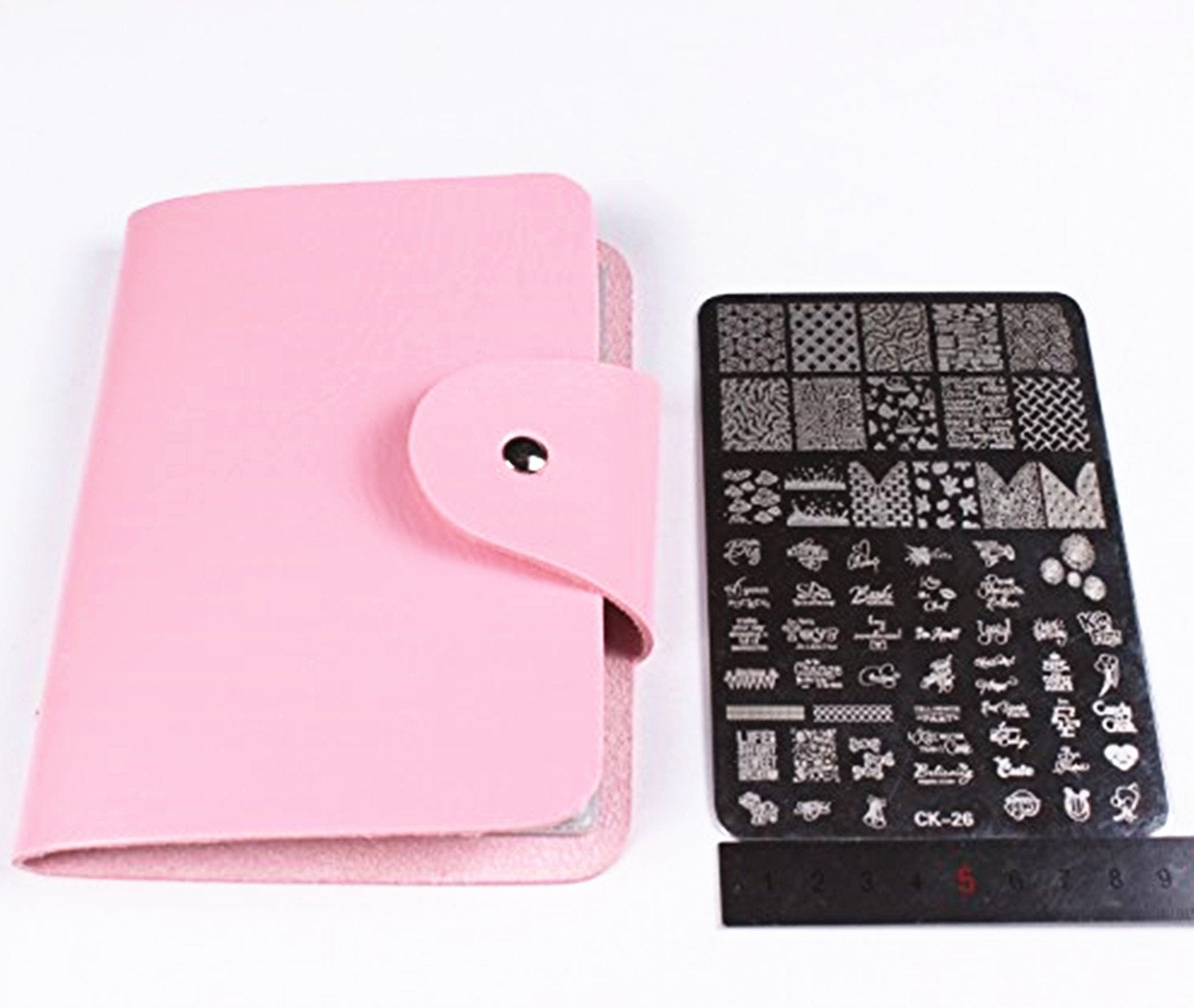 Finger Angel 4PCS Big Nail Art Stamp Plates With Stamping Image Plates Collection Manicure Tools Plate Organizers