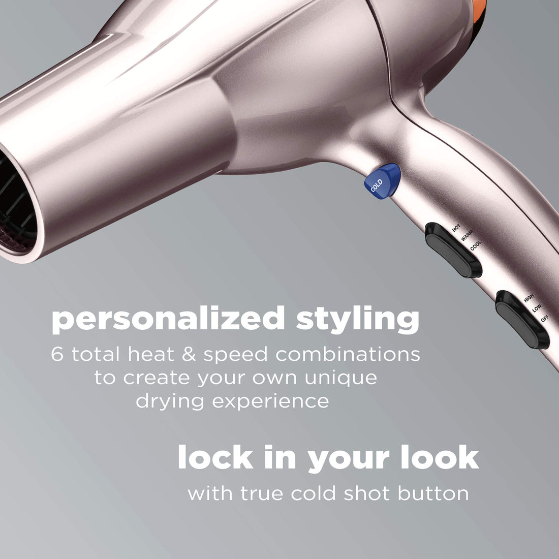Infiniti Pro by Conair 1875 Watt Lightweight AC Motor Styling Tool / Hair Dryer; Rose Gold