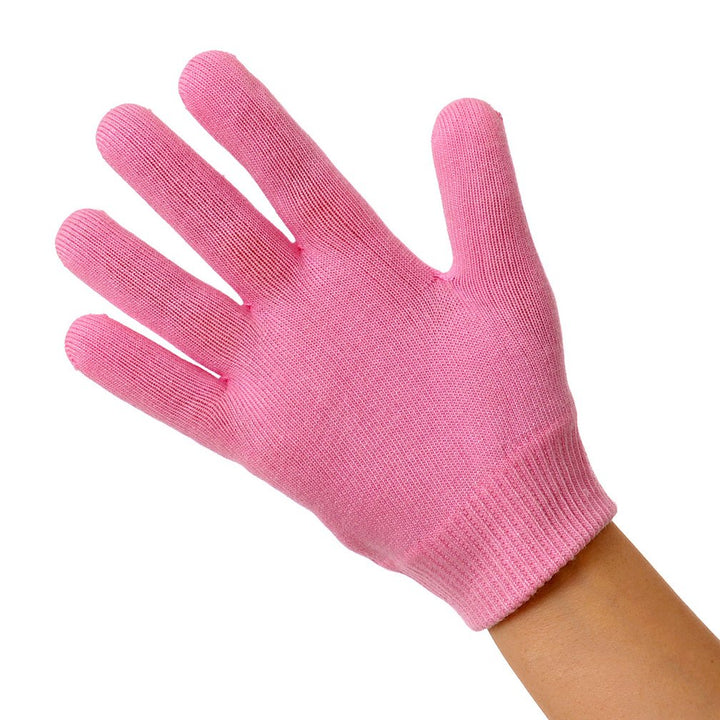 EMILYSTORES Pink Moisturize Soften Repair Cracked Skin Moisturizing Treatment Gel Jojoba Oil Vitamin E SPA Gloves 1Pair