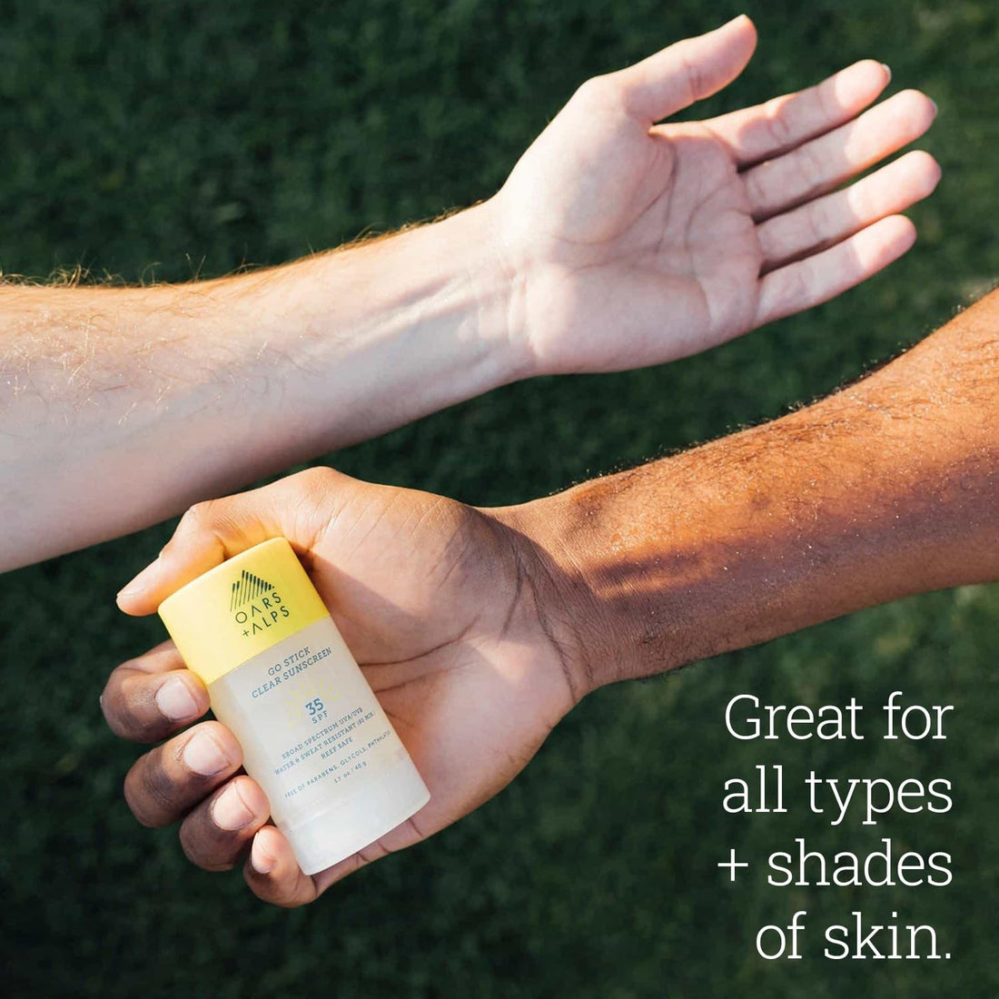 Oars + Alps Go Stick Clear Sunscreen and Sunblock with Jojoba Oil, Water and Sweat Resistant, Reef Safe, SPF 35, 1.7 Oz