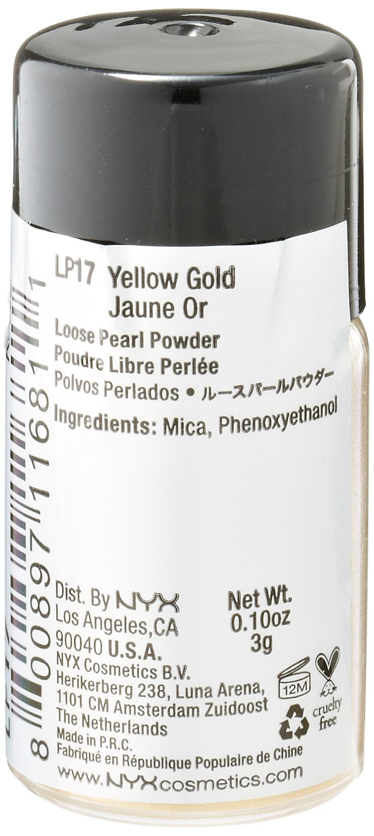 NYX Loose Pearl Eye Shadow Yellow Gold 0.06 Ounce