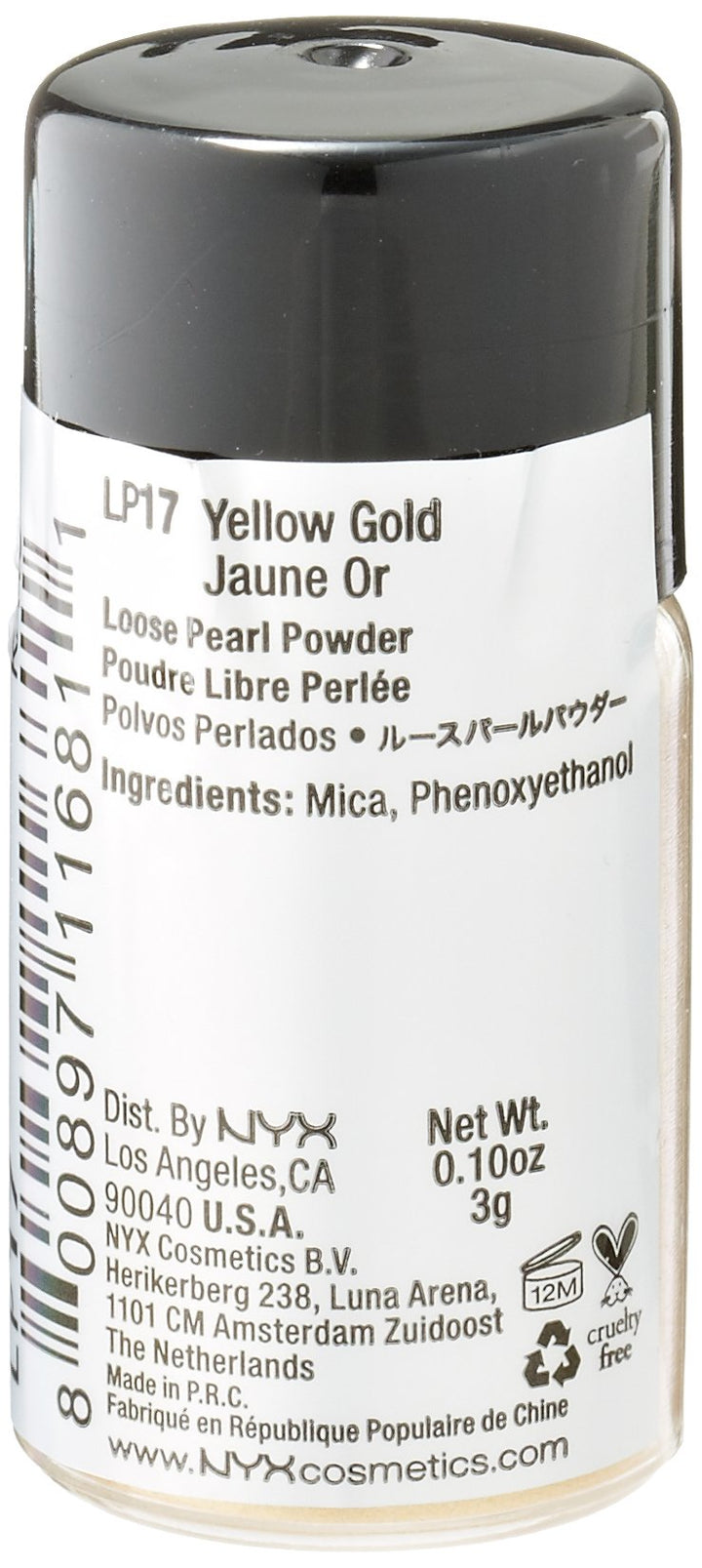 NYX Loose Pearl Eye Shadow Yellow Gold 0.06 Ounce
