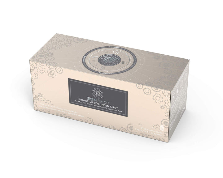 Beauty&GO Skin Shot - 10 Bottles x 100ml - Liquid Collagen Supplement - Anti-ageing Beauty Drink with Collagen 5000 mg, Hyaluronic Acid, Biotin, Niacin, Antioxidants, Vitamins and Minerals.