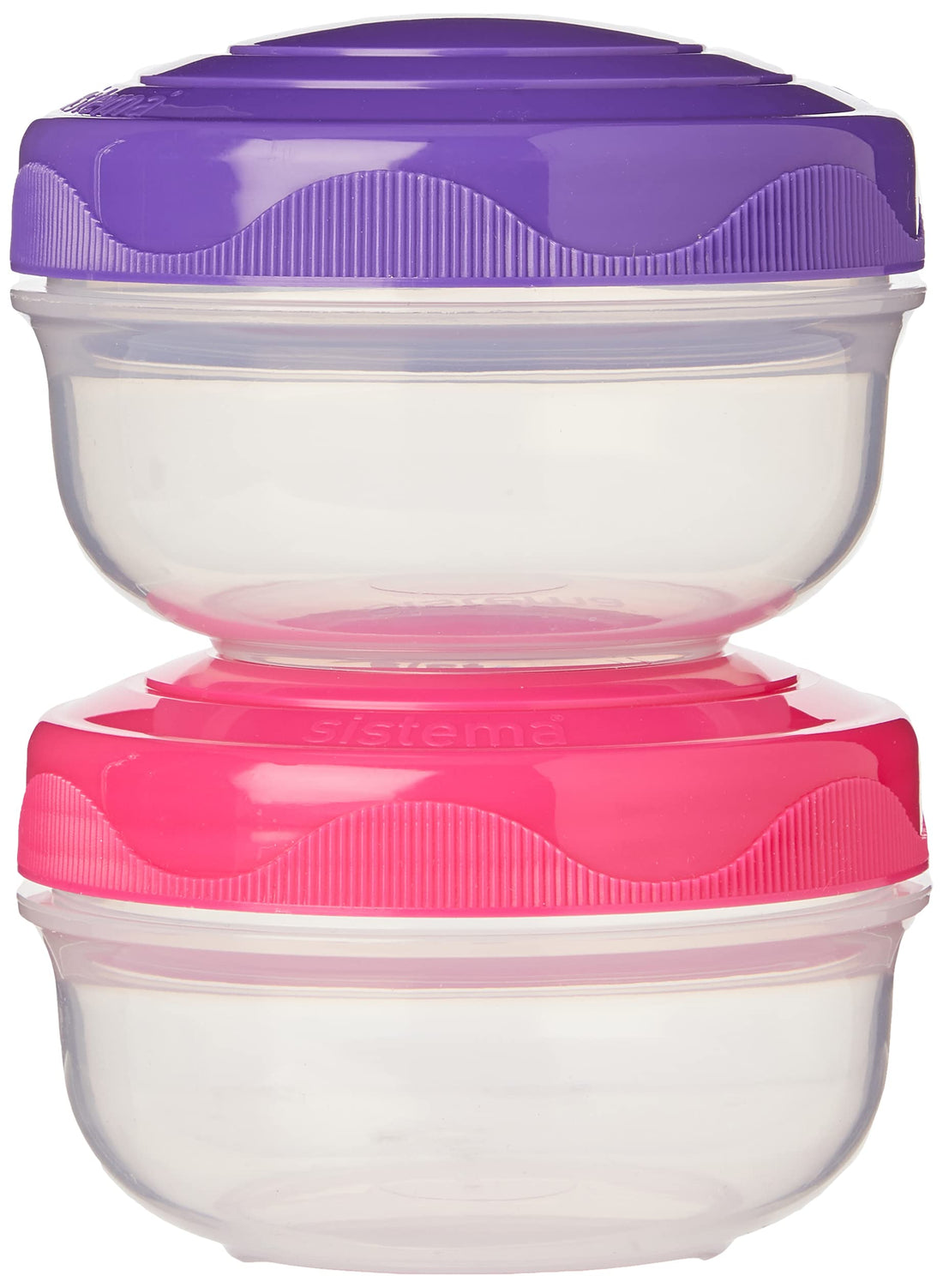 Sistema to GO PortionPod Food Storage Containers, Small Snack Pots, BPA - Free, Assorted Colours, 2 x 210 ml