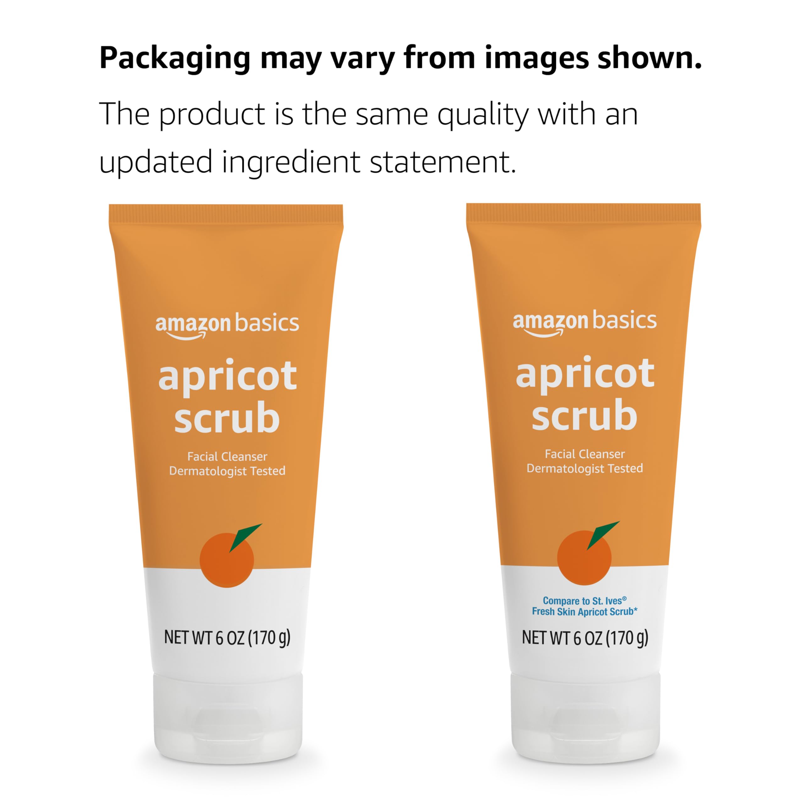 Amazon Basics Apricot Scrub Facial Cleanser, 6 Ounce (Previously Solimo)