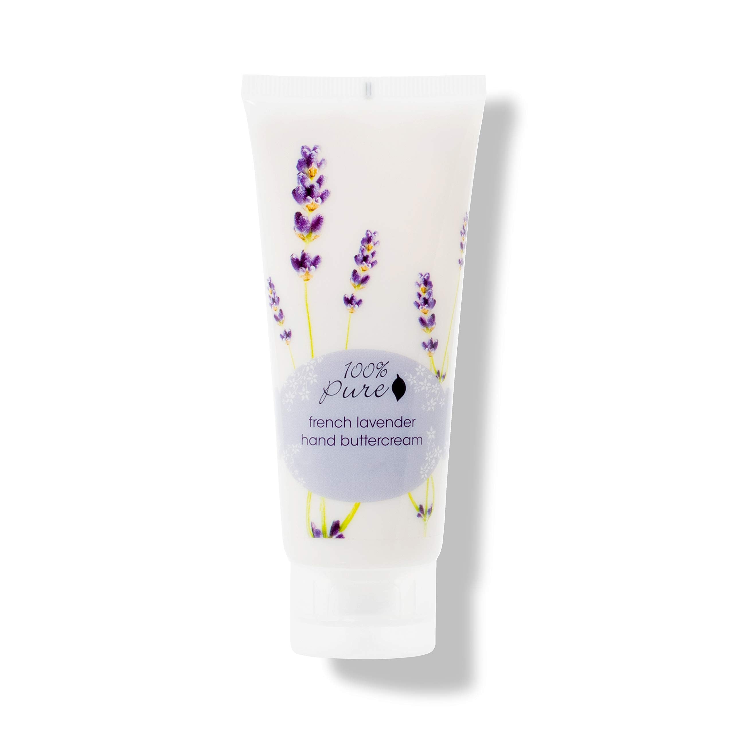 100% PURE French Lavender Hand Cream (Hand Buttercream), Dry Skin Hand Lotion, Made with Shea Butter, Natural Lotion for Dry Hands - 2 Fl Oz