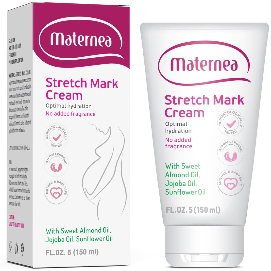 Maternea Stretch Mark Cream - Provides optimal skin hydration and improves its appearance. (150 ml)