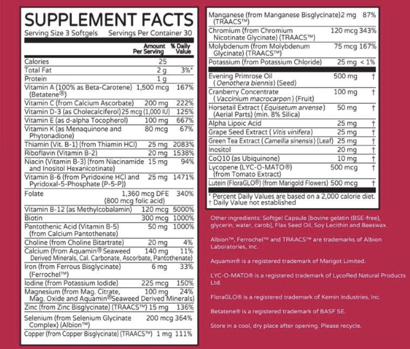 ONE Woman Bio-Optimized Multi-Nutrient by Thrivetality | Women's Multivitamin | #1 Physician Formulated | Science Based | Clinically Proven | Max Tolerability & Absorption | Super Antioxidants