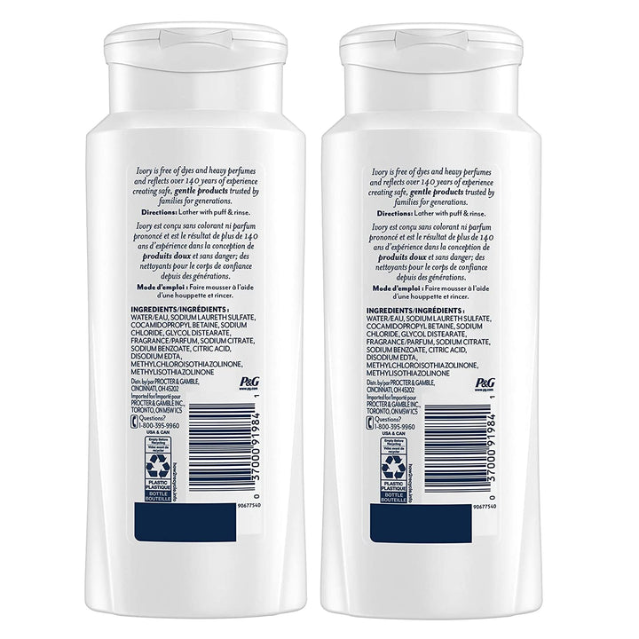Ivory Aloe Scented Body Wash, 21 Fl Oz (Pack Of 2)