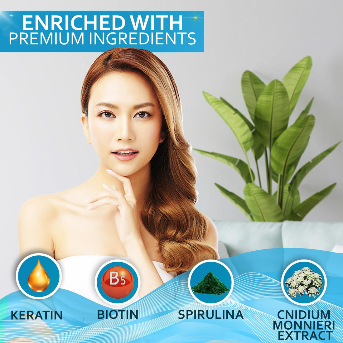 Biotin Conditioner - Sulfate Free Hair Thickening Products for Women and Men - Deep Conditioning Treatment for Dry Damaged Strands - Volumizing Formula Strengthening Curly, Straight and Colored Hair