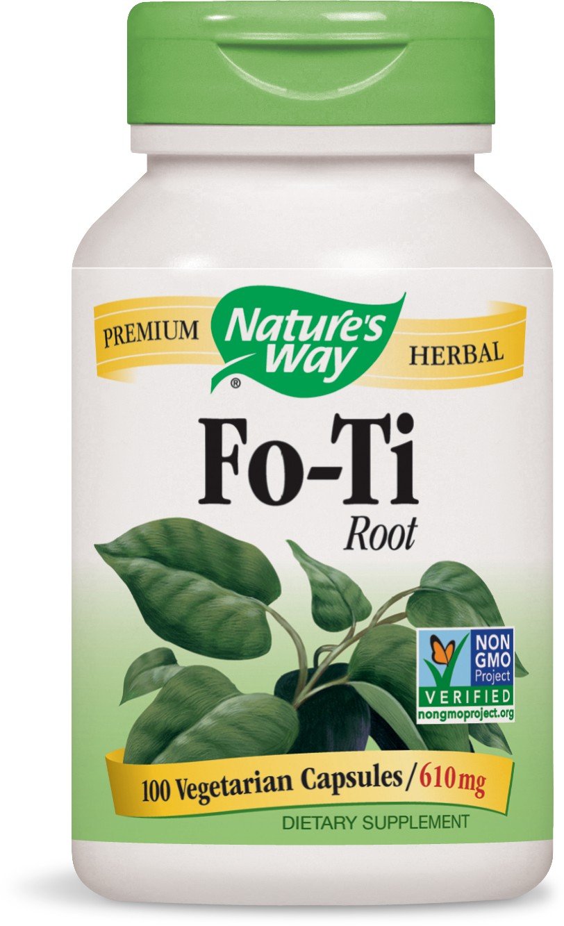 Nature's Way Fo-Ti Root 610 mg, 100 Vegetarian Capsules, Pack of 2