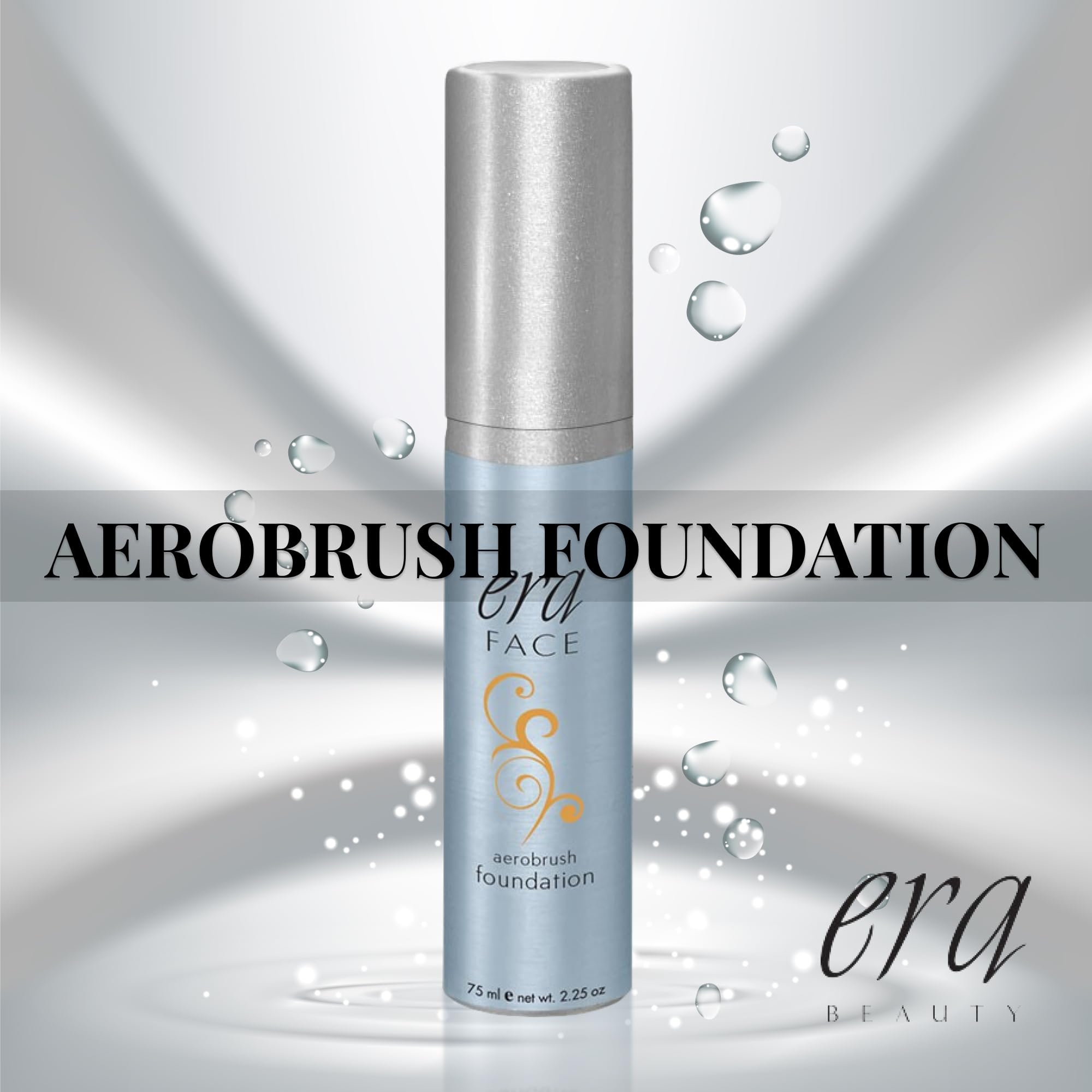 ERA Face Aerobrush Foundation Makeup, Y7 Caramel, 2.25 Ounce