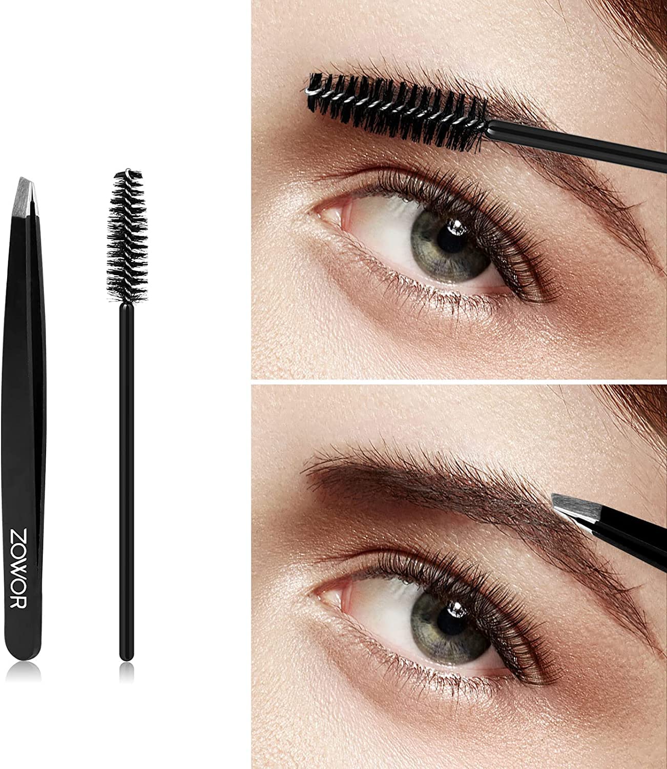 Zowor Eyelash Curler with Comb Fit All Eye Shape Curved Eyelash Curlers,Natural and Long Lasting Lash Curler for Women Make Up Gift(Blue)