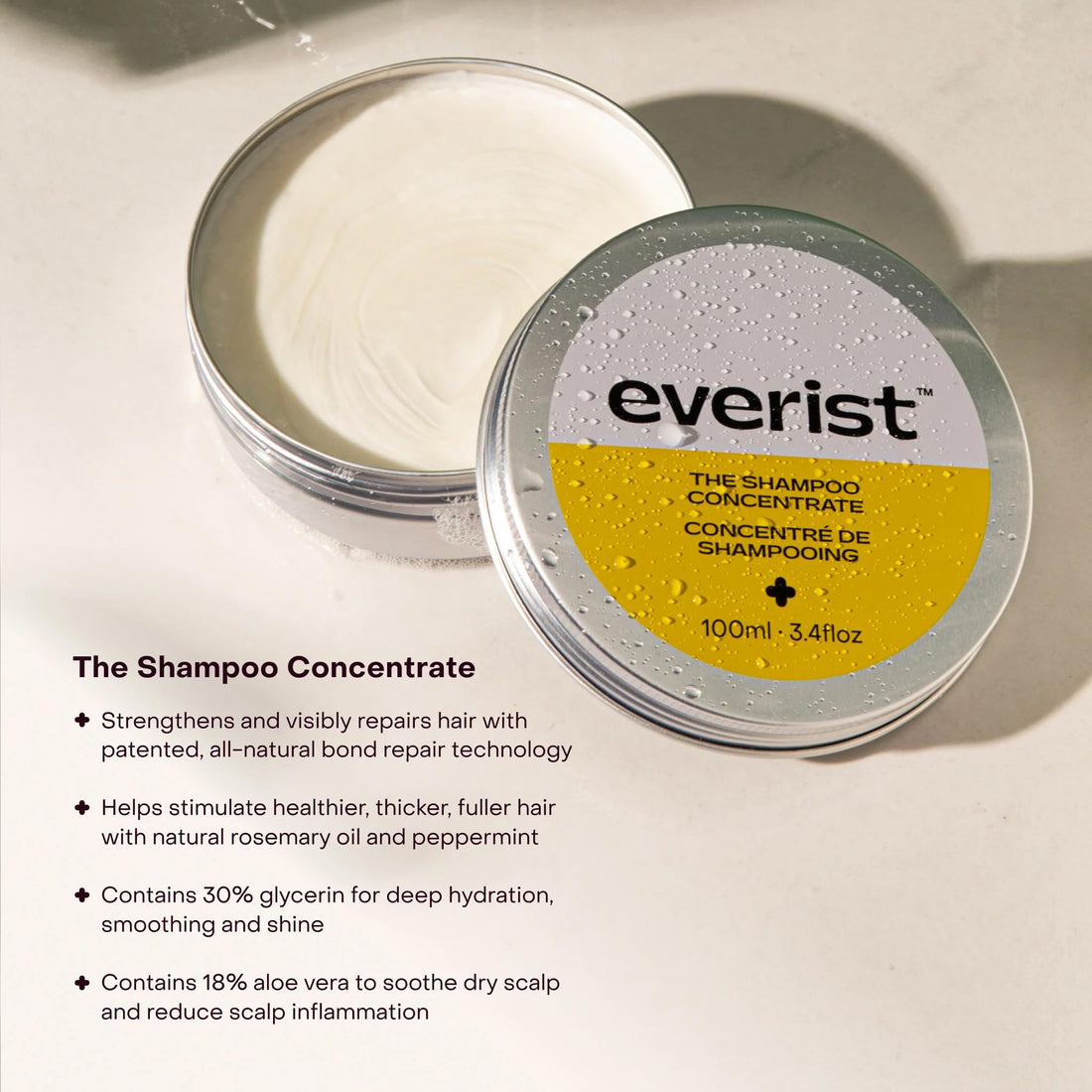 Everist The Haircare Meets Skincare Set, Deep Hydration and Smoothing, Plant-based, Color-safe, 50+ Uses, 3.4 fl oz Each, Tins