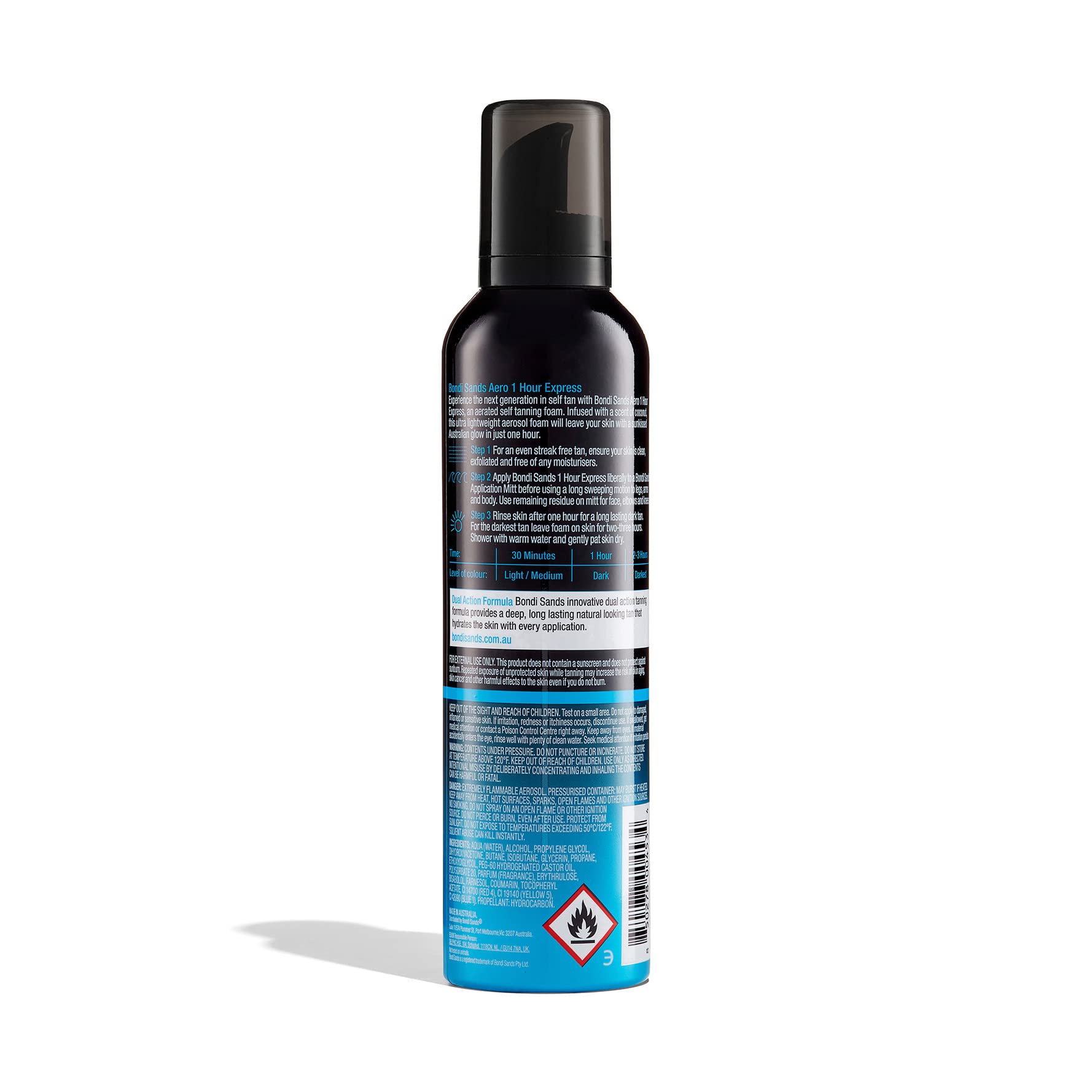 Bondi Sands 1-Hour Express Self Tanning Foam | Lightweight, Coconut Tanning Foam Quickly Provides a Healthy, Flawless, Bronzed Glow | 7.04 oz/225 mL