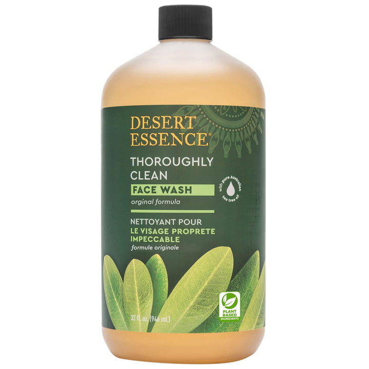 Desert Essence Thoroughly Clean Face Wash Refill, 32-Ounce