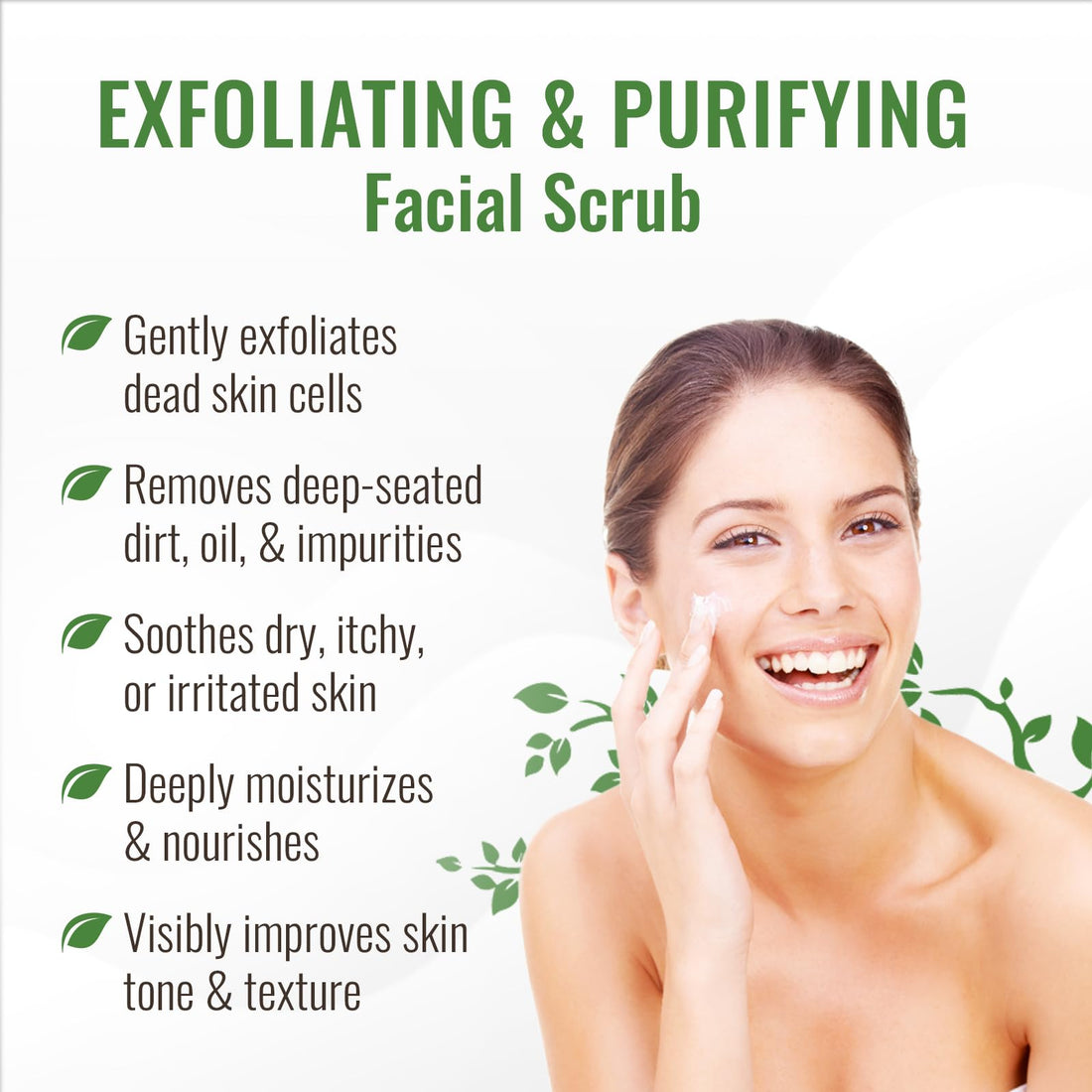 Manuka Honey Face Scrub - Gentle & Natural Blemish Control Exfoliator - Non-Toxic Facial Cleanser for Acne, Eczema, Blackheads, Dry & Sensitive Skin - Hydrating Exfoliating Scrub