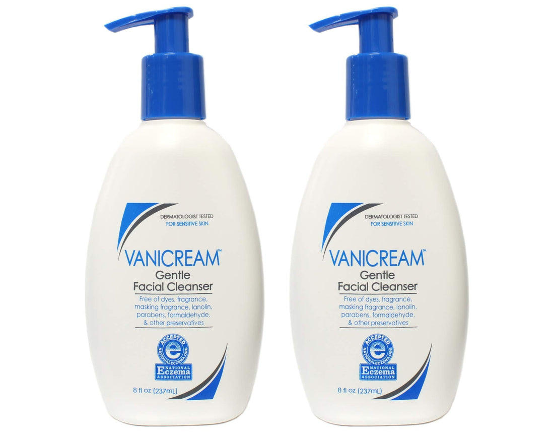 Vanicream Gentle Facial Cleanser for Sensitive Skin, 8 fl oz pack of 2