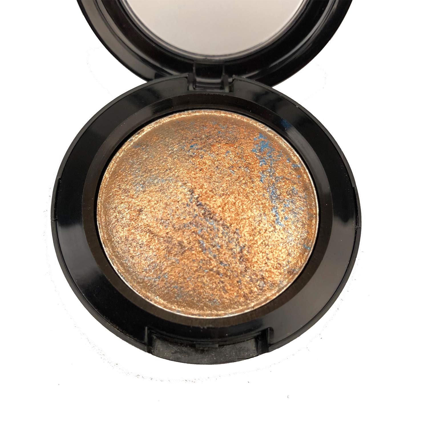 Mallofusa Single Shade Baked Eye Shadow Powder Container Makeup Palette in Shimmer 12 Metallic Colors Optional (Dark Copper) 8g/0.28oz by Mallofusa