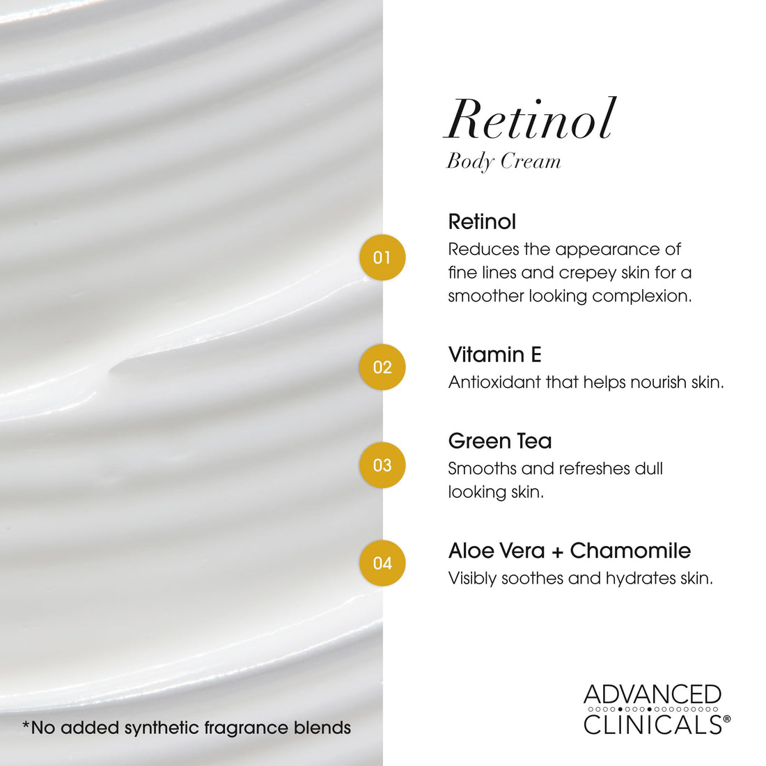 Advanced Clinicals Retinol Body Lotion + Firming Collagen Body Oil 2pc Set | Fragrance Free Retinol Cream Face Moisturizer + Collagen Massage Body Oil | Crepey Skin Care Treatment, 2pc Bundle