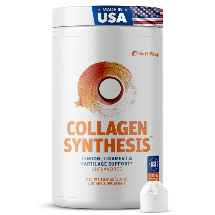 SaltWrap Collagen Synthesis Powder - Collagen Peptides for Joint Recovery with Fortigel & Tendoforte, Collagen for Women, Collagen for Men, Collagen Protein, Supports Tendons, Ligaments, NSF Certified