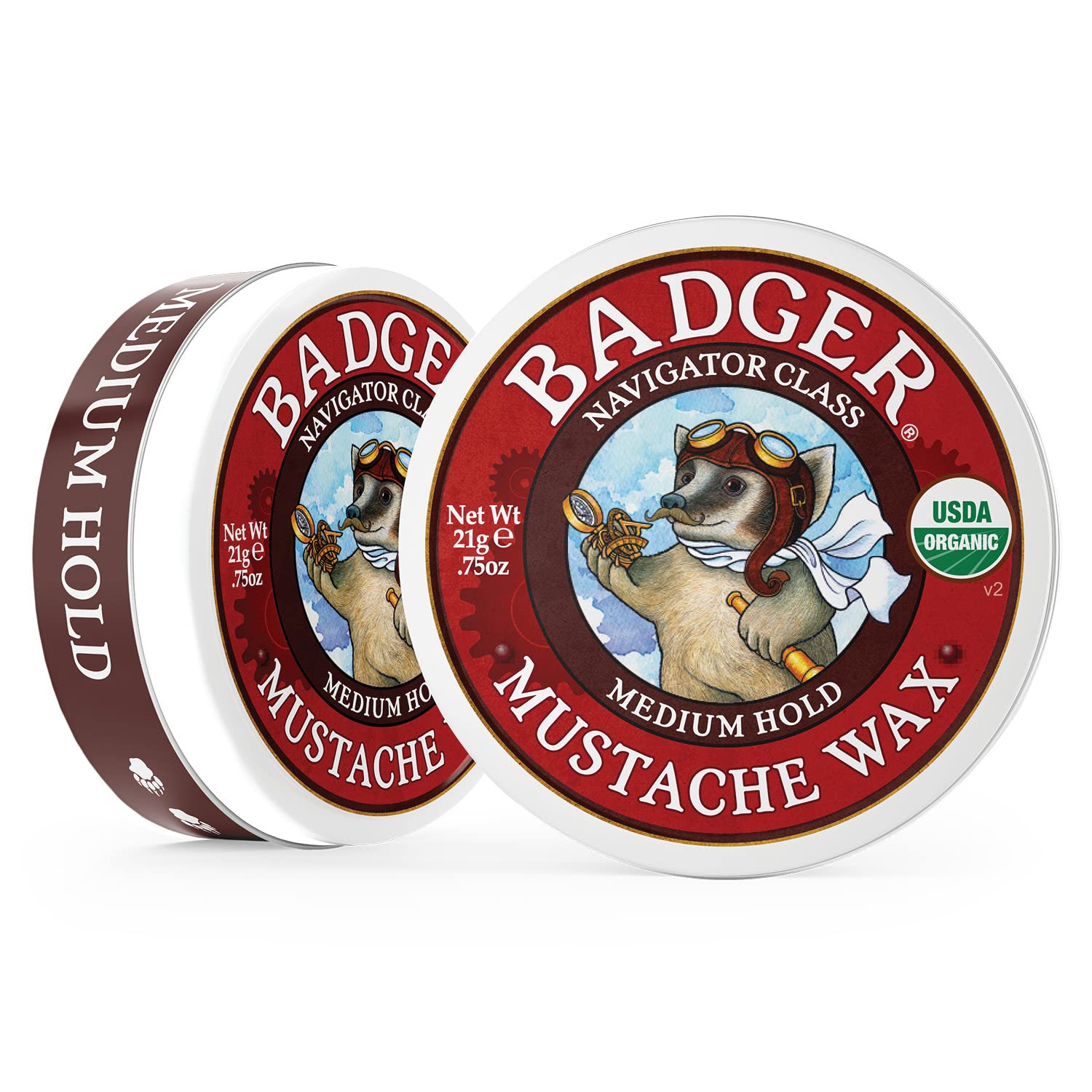 Badger Balm - Mustache Wax - Navigator Class Man Care - .75 oz
