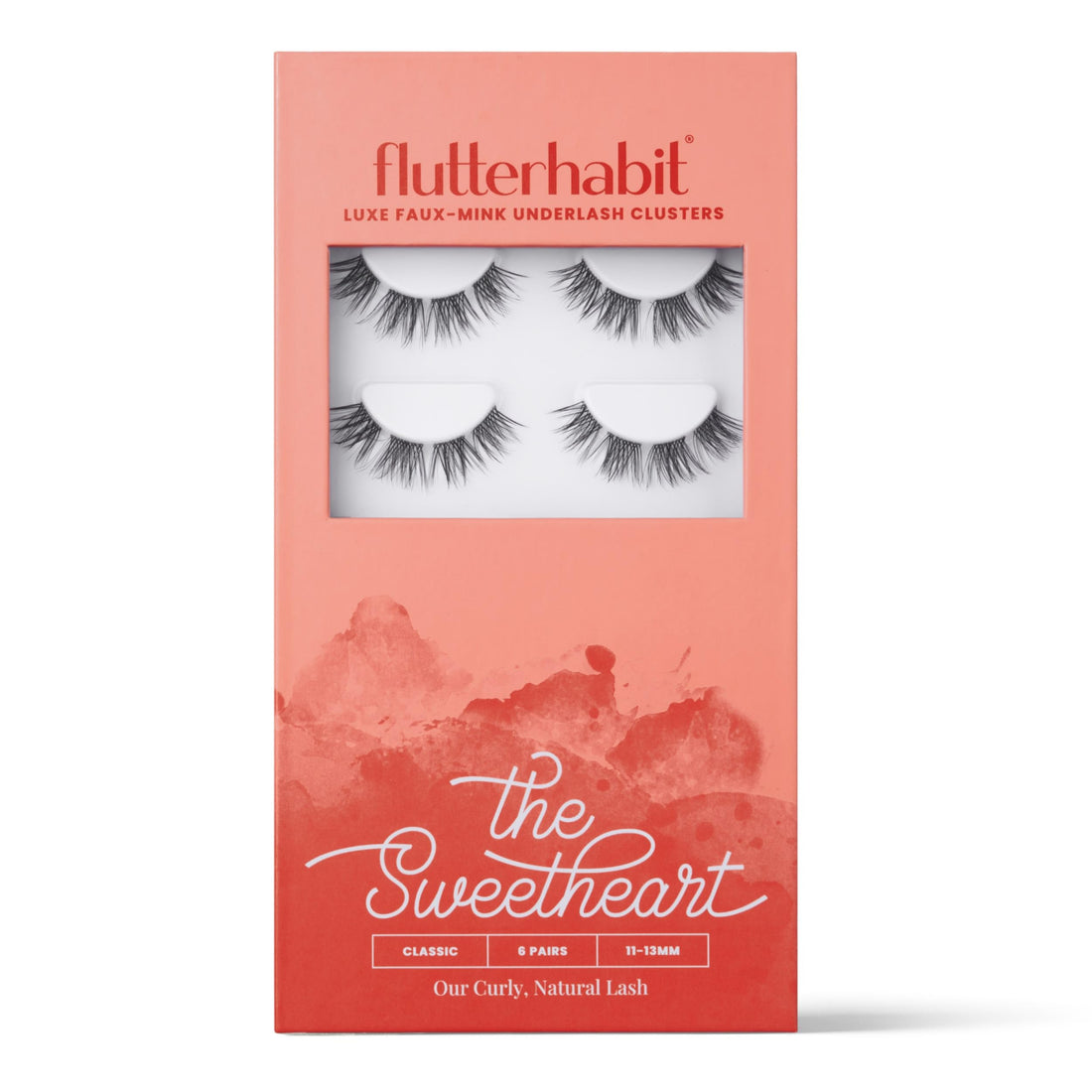 Sweetheart Doll-Eyed Lash Clusters for Women, Salon Quality At Home Eyelashes Extension Kit, 6 Lash Sets, No Lash Glue Included