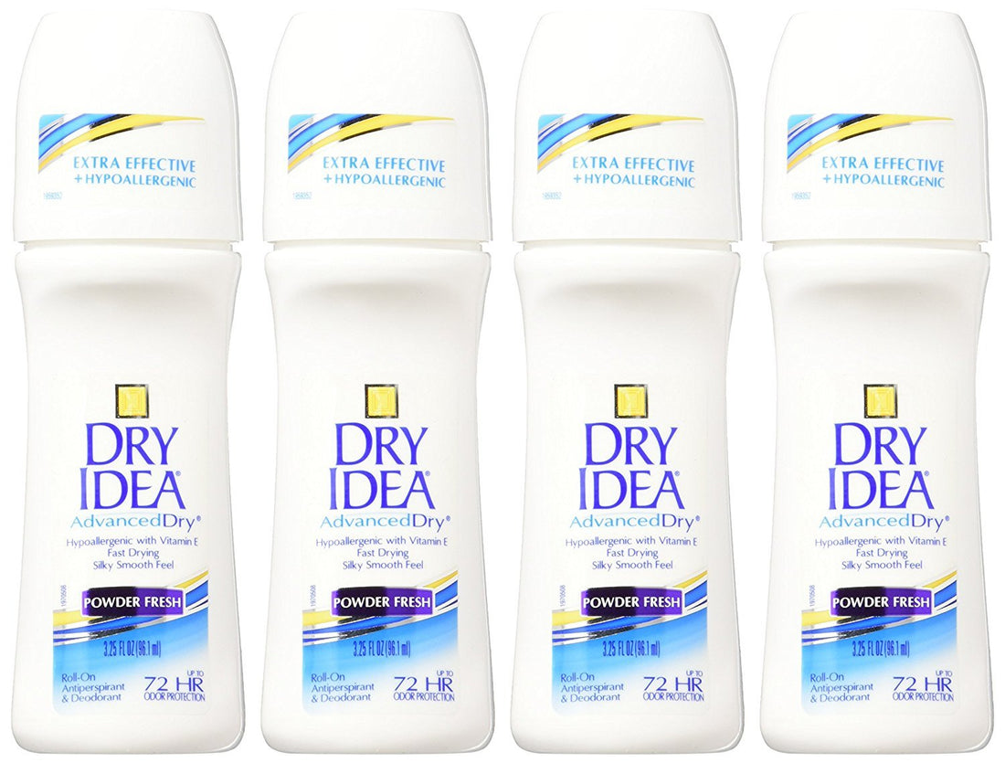 Dry Idea Antiperspirant Deodorant, Powder Fresh, 3.25 Ounce (Pack of 4)