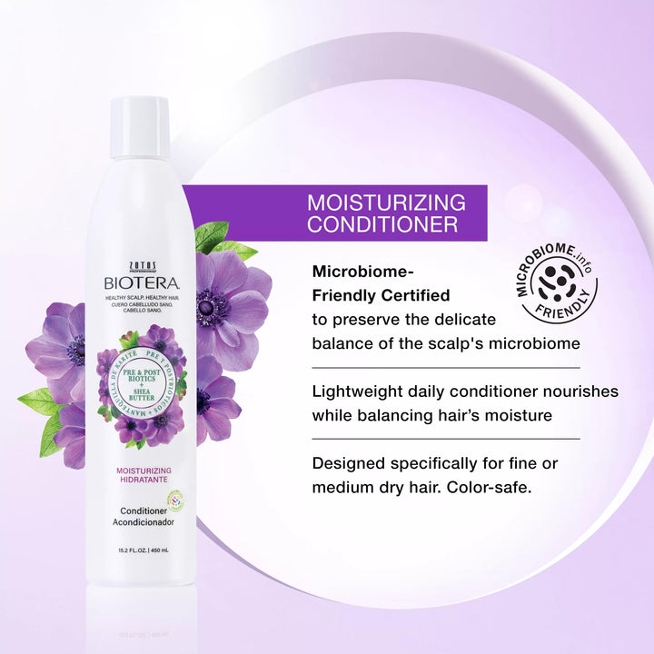 Biotera Moisturizing Conditioner | Hydrates & Moisturizes Dry, Medium, Fine Hair | Microbiome Friendly | Vegan & Animal Test Free | Paraben Free | Color-Safe | 32 Fl Oz