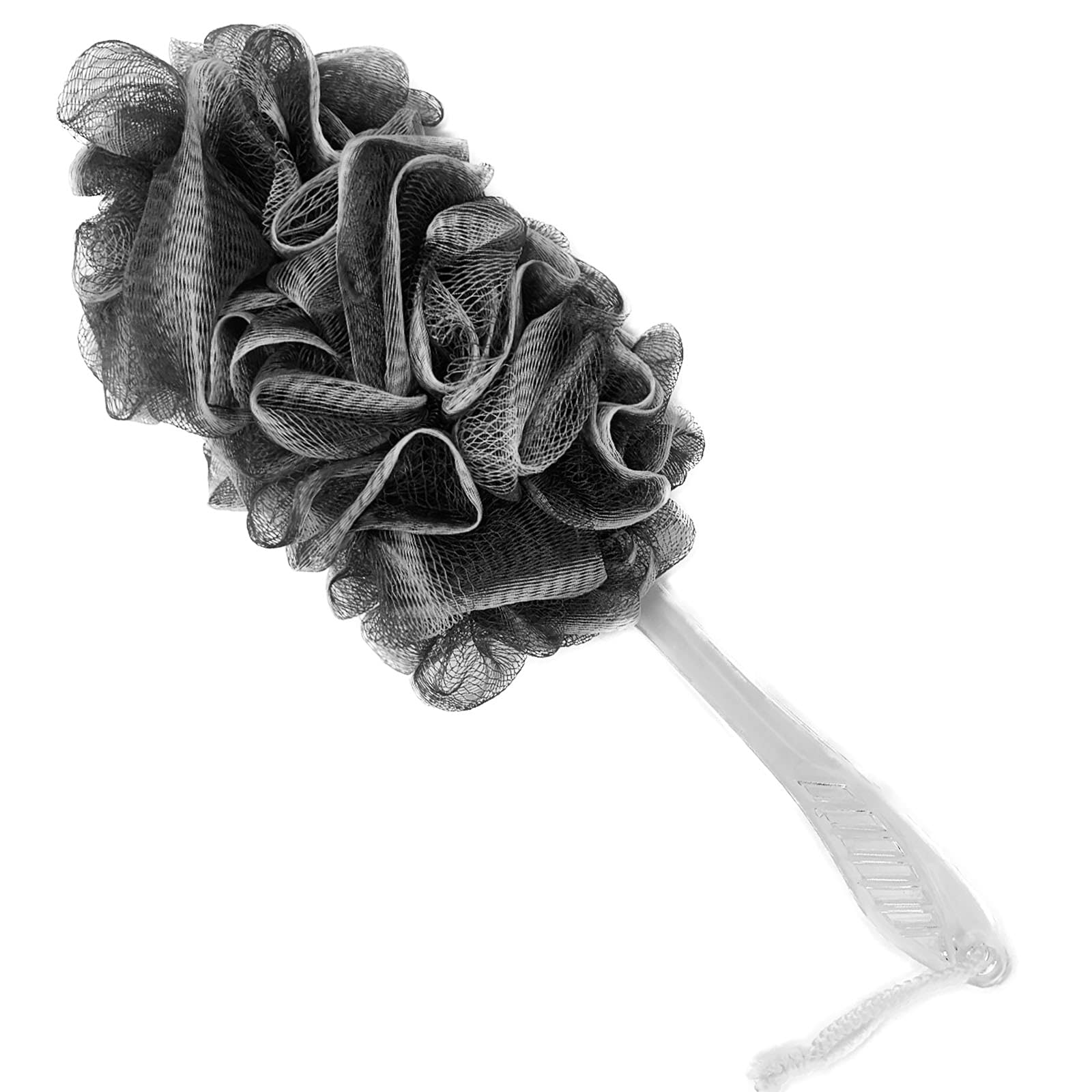 PPHAO - Bath Brush for Shower - Loofah on a sticker - Bathing Brush for exfoliating - Black Grey Gray Loofah