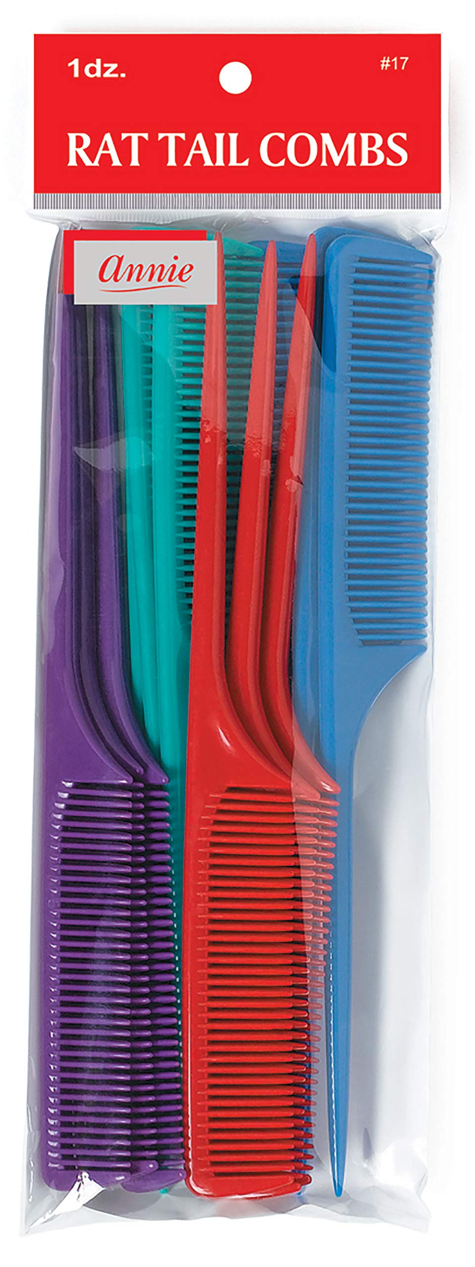 Annie Rat Tail Comb Set, 12 Count