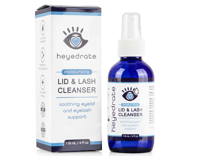 Eyelid and Eyelash Cleanser by Heyedrate, Soothes Blepharitis, Dry Eyes, Styes, and Meibomian Gland Dysfunction with Pure Hypochlorous Acid (4 Month Supply.)