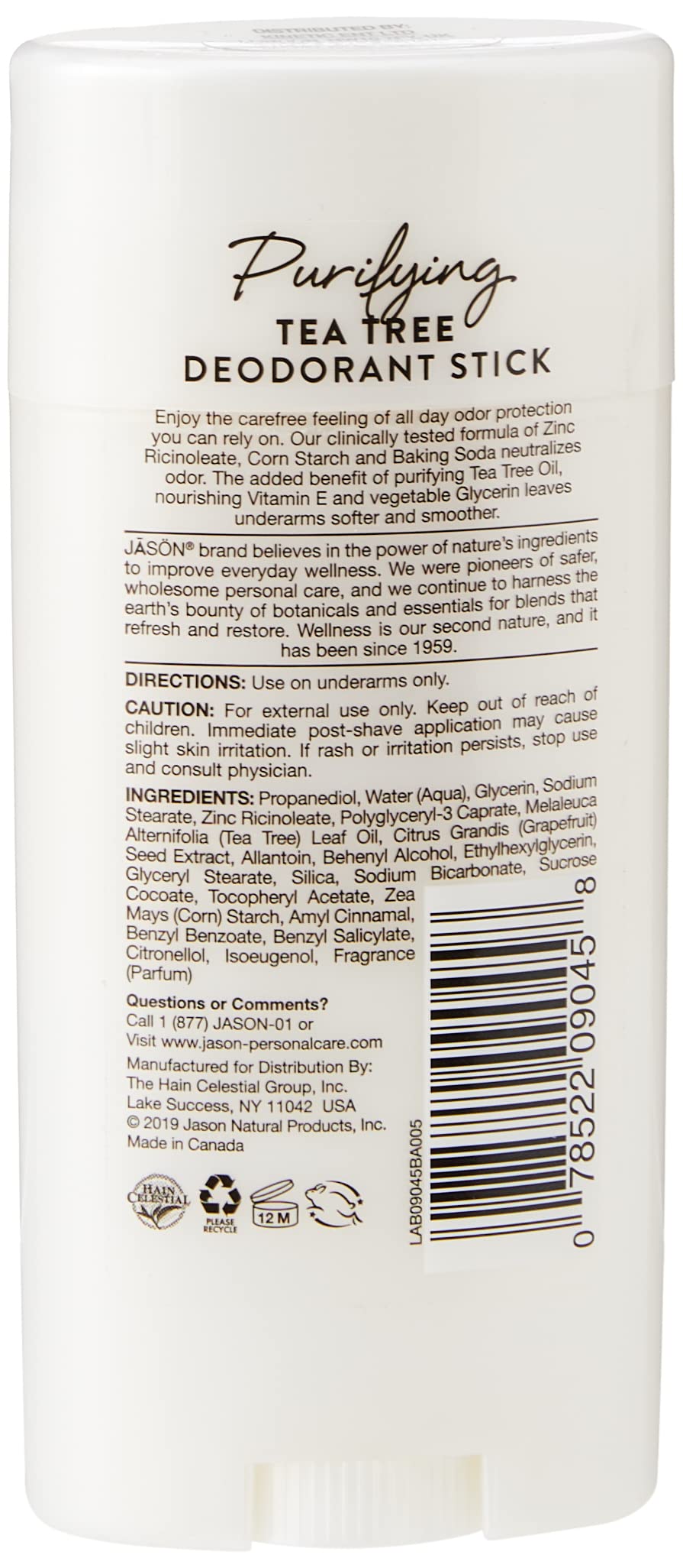 Deodorant Tea Tree Oil, TEA TREE OIL STIK, 2.5 OZ by Jason Natural Products