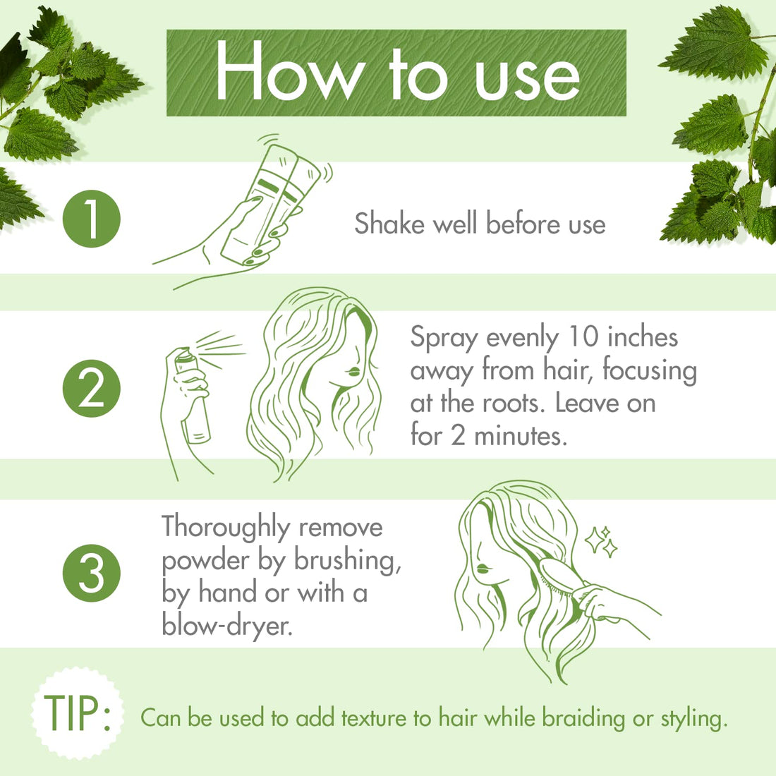 Klorane Dry Shampoo With Nettle and Natural Tint, Nettle for Brunette, Oily Hair and Scalp, Regulates Oil Production, Paraben & Sulfate-Free, 3.2 oz.