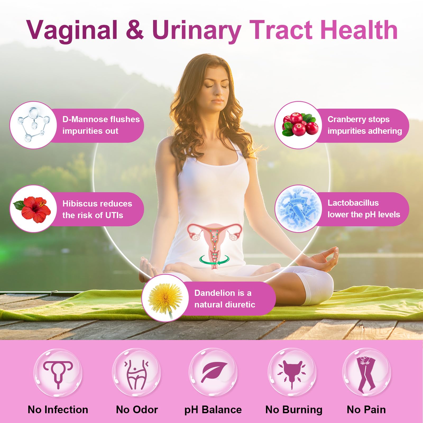 NATURE TARGET Probiotics for Women, 100 Billion CFUs Probiotic with Digestive Enzymes & Prebiotics, Vaginal Probiotics with Cranberry for Urinary Tract Health, pH Balance, 90 Veggie Capsules