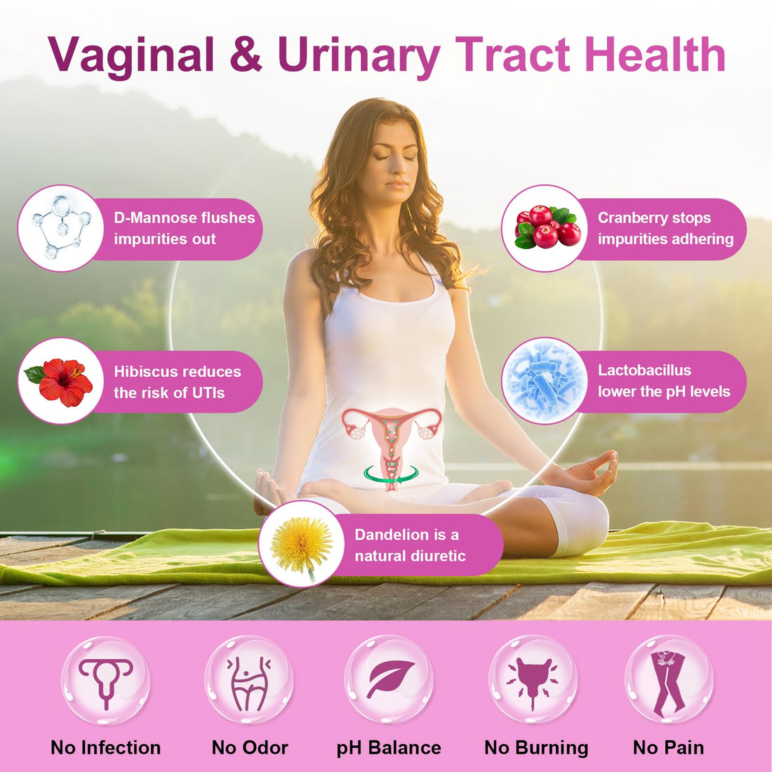 NATURE TARGET Probiotics for Women, 100 Billion CFUs Probiotic with Digestive Enzymes & Prebiotics, Vaginal Probiotics with Cranberry for Urinary Tract Health, pH Balance, 90 Veggie Capsules