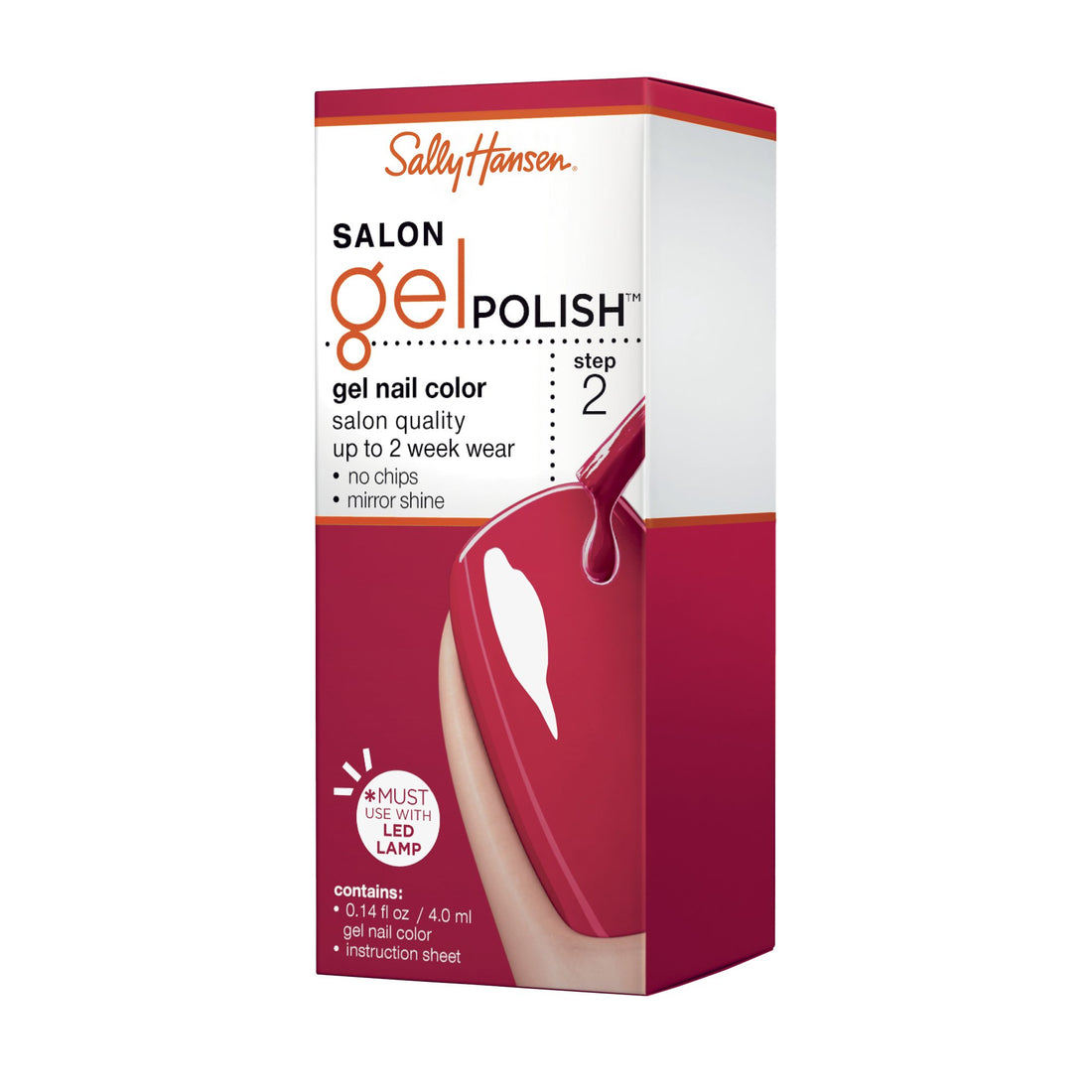 Sally Hansen Salon Pro Gel, Red My Lips, 0.25 Fluid Ounce