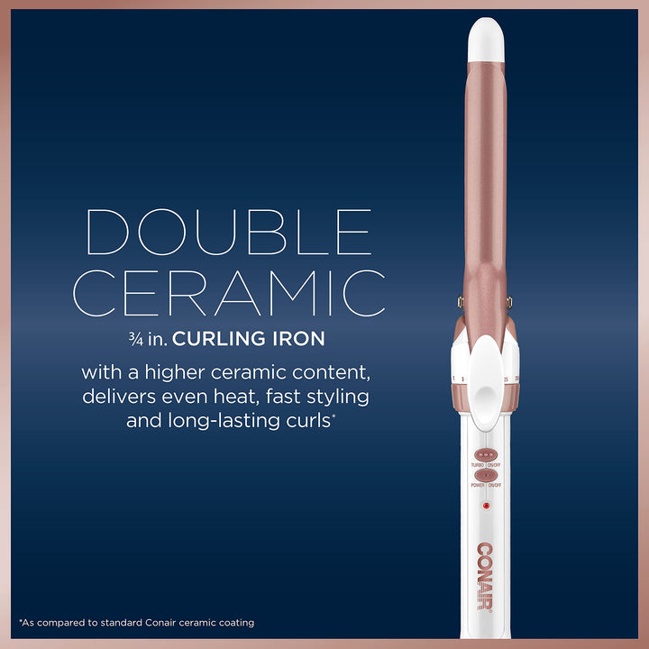 Conair Double Ceramic Curling Iron - 3/4, Corded Electric, Multi