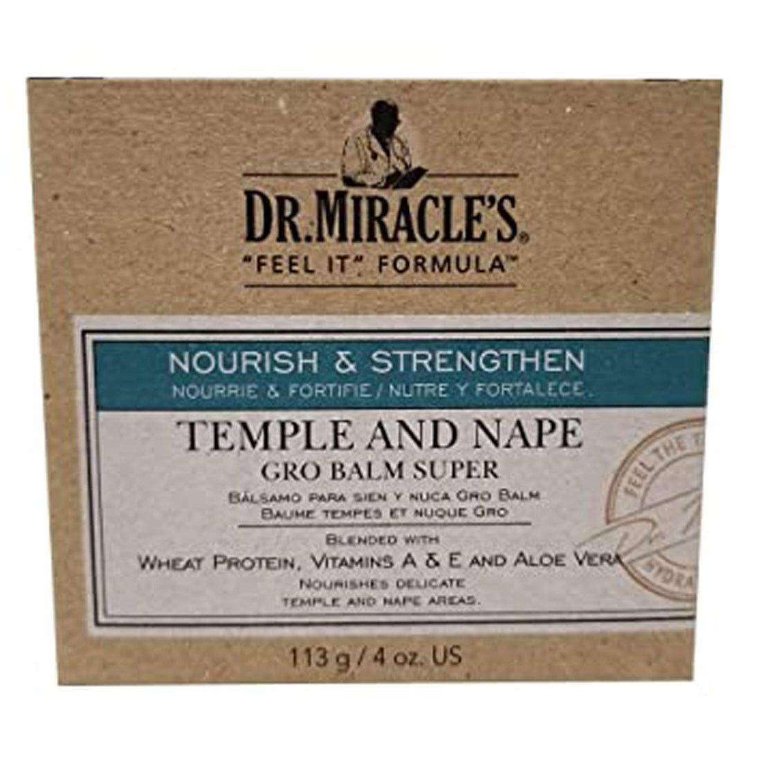 Dr. Miracle's Strengthen Temple & Nape Gro Balm Super Strength, 4 oz by Dr. Miracle's