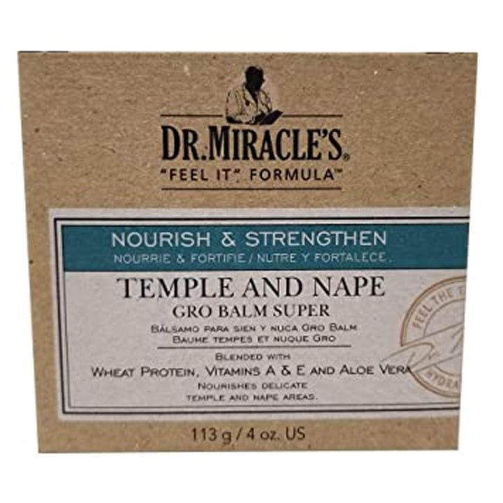 Dr. Miracle's Strengthen Temple & Nape Gro Balm Super Strength, 4 oz by Dr. Miracle's