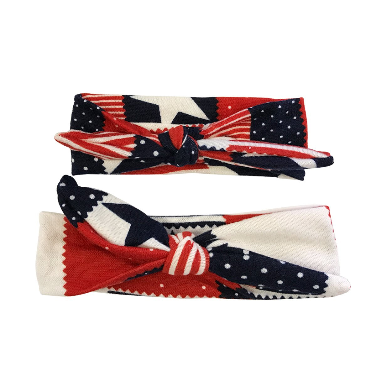 Wrapables® Mommy and Me Boho Headband Headwrap, Red White and Blue
