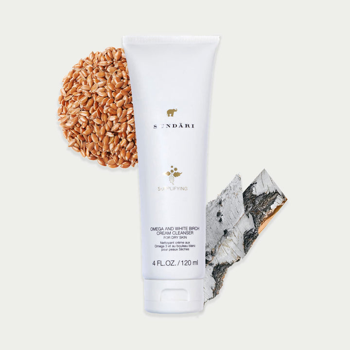 Sundari Supplifying Omega 3 and White Birch Cream Cleanser, 4 Ounce