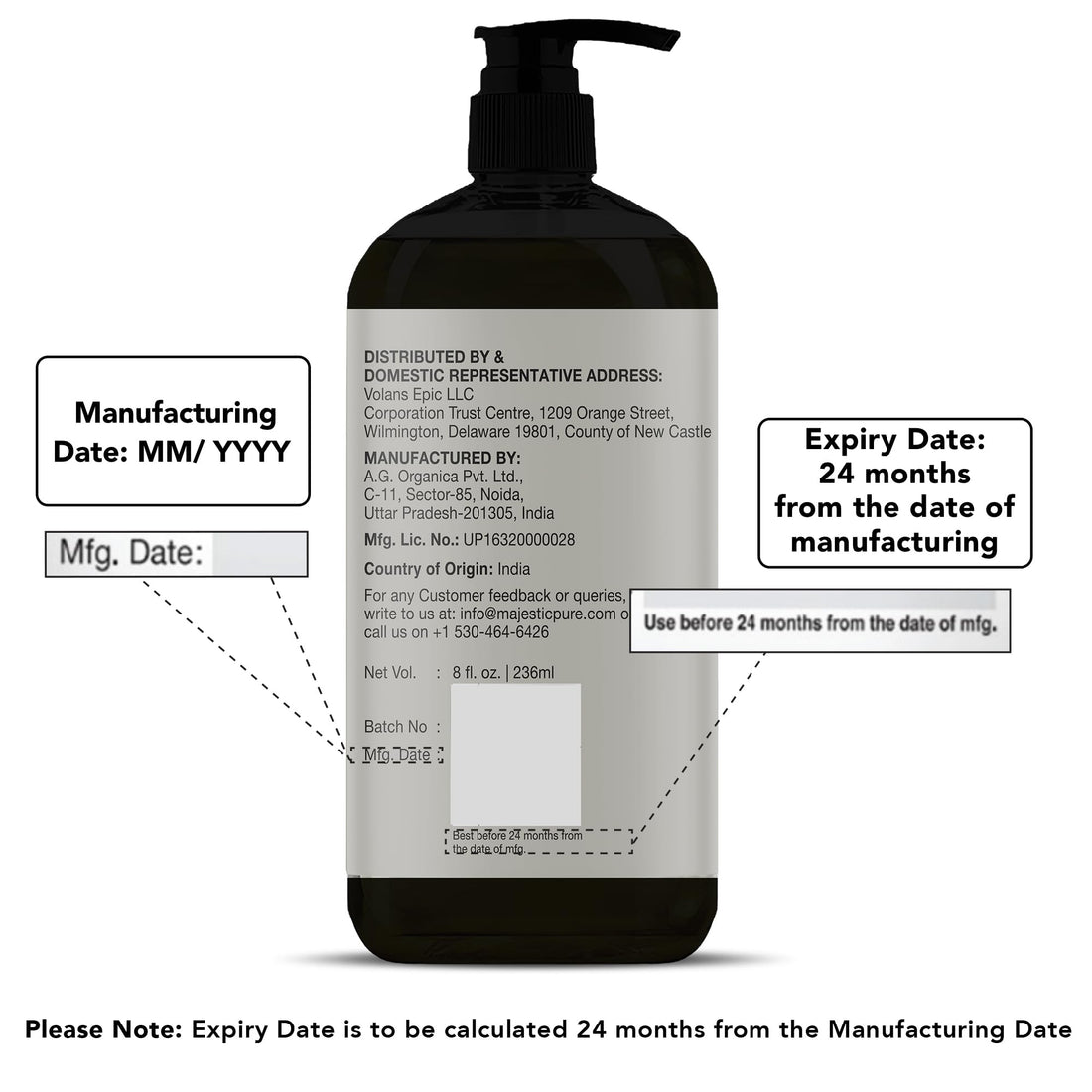 MAJESTIC PURE Avocado Oil - 100% Pure and Natural, Cold-Pressed, for Skin Care, Massage, Hair Care, and Carrier Oil to Dilute Essential Oils, 16 fl oz
