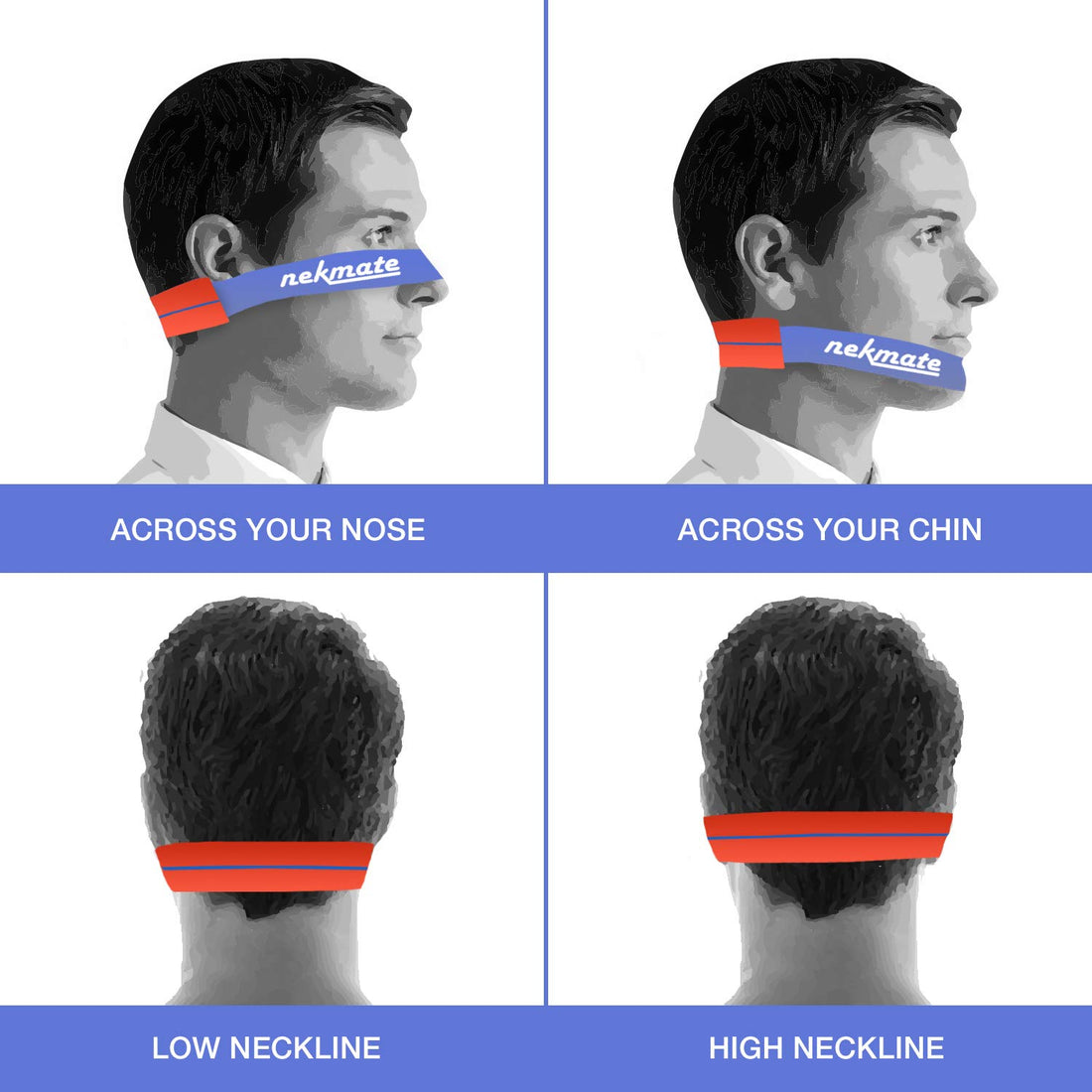 Nekmate Neckline Shaving Template And Hair Trimming Guide | Barber Style DIY Hands Free Cut, Trim