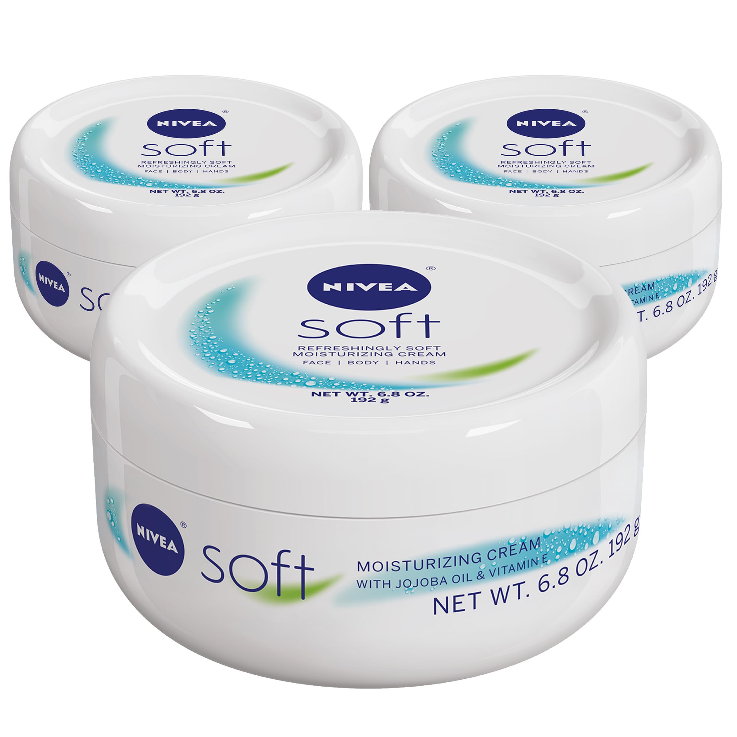 NIVEA Soft Moisturizing Creme, 6.8 Ounce (Pack of 3)
