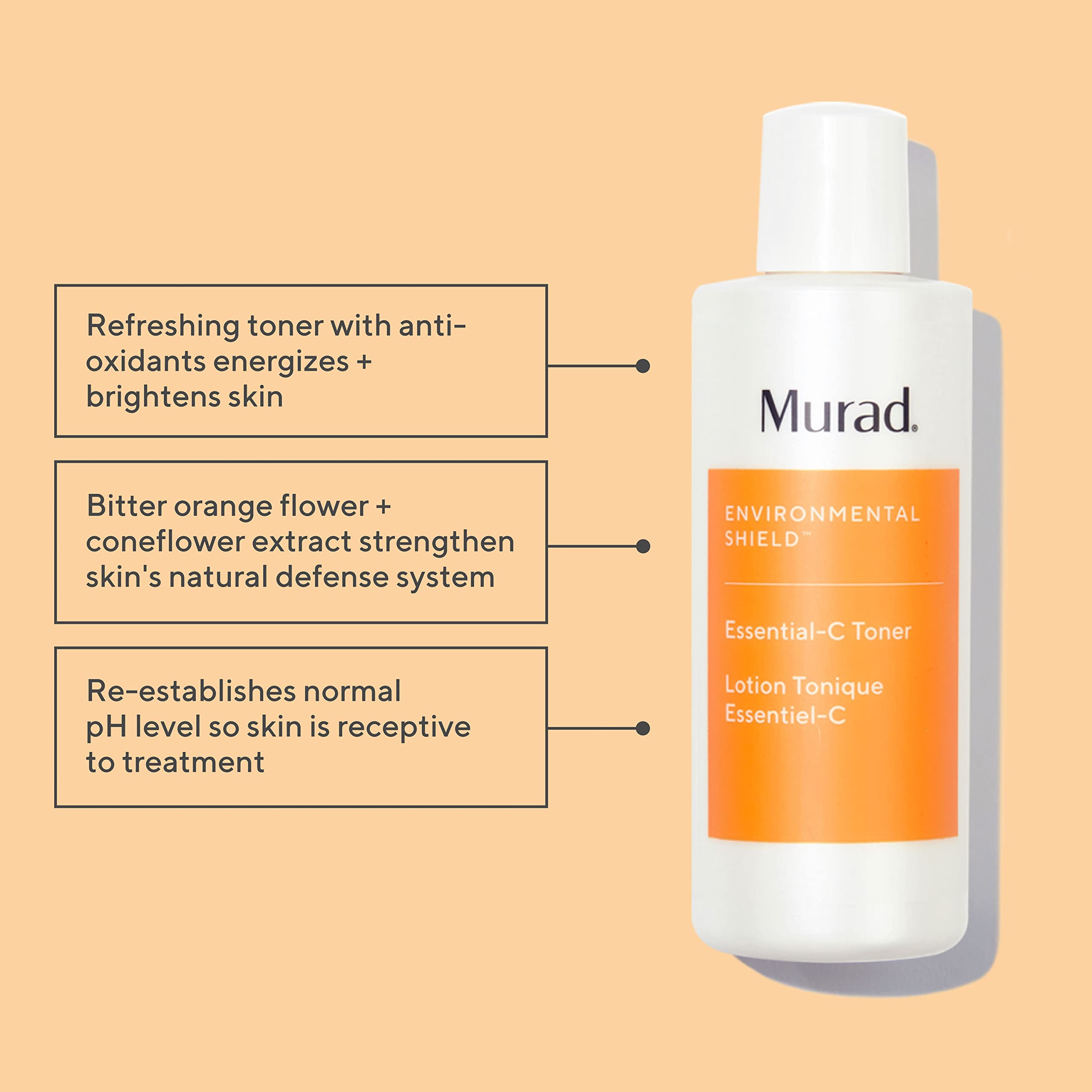 Murad Environmental Shield Essential-C Toner, 1: Clean/Tone, Packaging May Vary, 6 fl oz (180 ml)