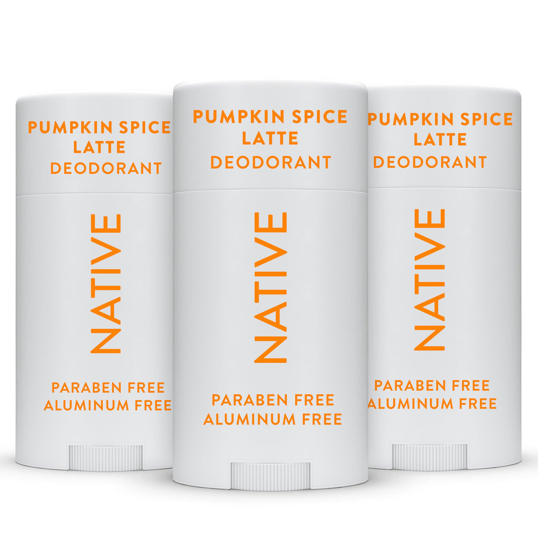 Native Deodorant Contains Naturally Derived Ingredients, 72 Hour Odor Control | Deodorant for Women and Men, Aluminum Free with Baking Soda, Coconut Oil and Shea Butter | Pumpkin Spice, 3-Pack